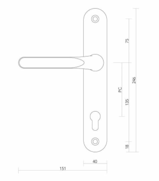 S2 veiligheidsbeslag Binnen schild 4022 OV PC92 - Afbeelding 2