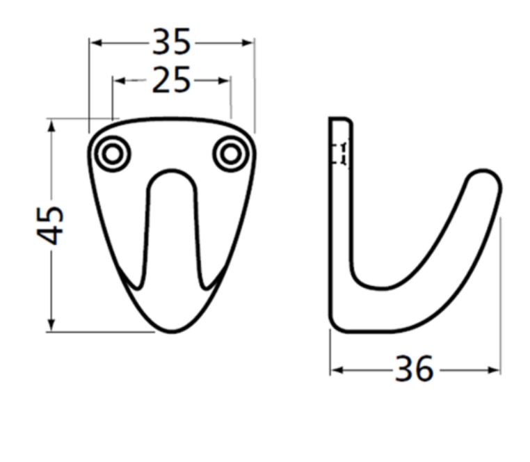 Starx kapstokhaak rond Aluminium F1 - Afbeelding 2