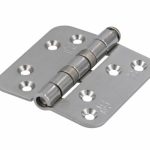 S2 kogellagerscharnier 6512 met ronde hoeken 76x76x2,4 mm rvs