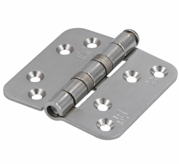 S2 kogellagerscharnier 6512 met ronde hoeken 76x76x2,4 mm rvs