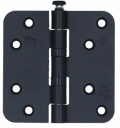 S2 nylonlagerscharnier 6512 zwart ronde hoeken 89x89x2,4 mm