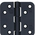 S2 scharnier 6521 zwart ronde hoeken 76x76x2,4 mm