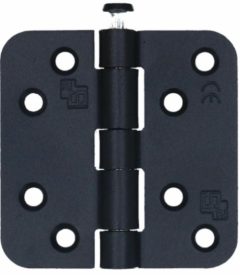 S2 scharnier 6521 zwart ronde hoeken 76x76x2,4 mm