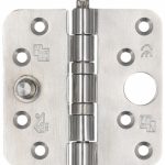 S2 veiligheidsscharnier kogellager 6512VH SKG3 ronde hoeken 89x89x2,4 mm rvs