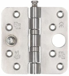 S2 veiligheidsscharnier kogellager 6512VH SKG3 ronde hoeken 89x89x2,4 mm rvs