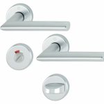 Hoppe Deurklink Stockholm met WC-sluiting aluminium