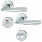 Hoppe Deurklink Vitoria met WC-sluiting aluminium