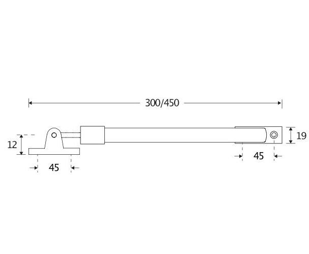 Mi Satori Telescopische raamuitzetter messing antiek - Afbeelding 2