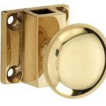 Espagnolet trekknop Elegant voor vierkante stang messing ongelakt