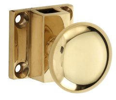 Espagnolet trekknop Elegant voor vierkante stang messing ongelakt