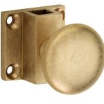 Espagnolet trekknop Elegant voor vierkante stang messing antiek