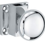 Espagnolet trekknop Elegant voor vierkante stang glans chroom