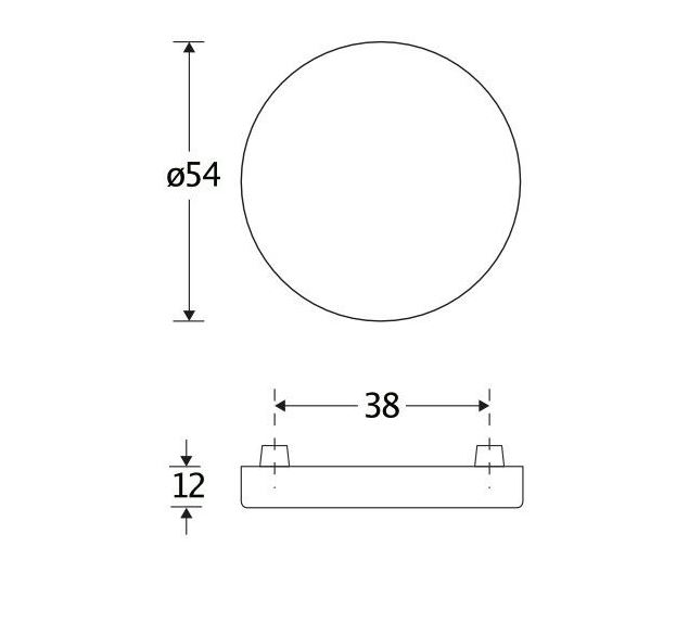 SKG3 blindrozet buiten Elegant messing ongelakt - Afbeelding 2