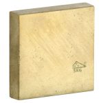 SKG3 blindrozet buiten Bauhaus messing antiek