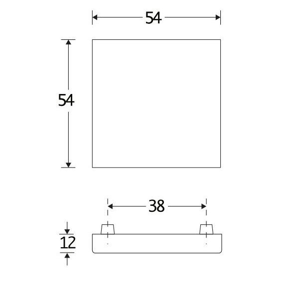 SKG3 blindrozet buiten Bauhaus mat zwart - Afbeelding 2