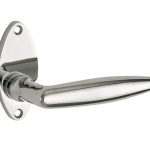 Deurklink op rozet Dudok/elips glans nikkel