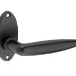 Deurklink op rozet Dudok/elips mat zwart