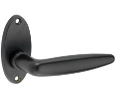 Deurklink op rozet Dudok/elips mat zwart