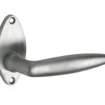 Deurklink op rozet Dudok/elips mat nikkel ongelakt