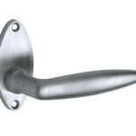 Deurklink op rozet Dudok/elips mat chroom