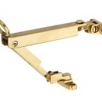 Combi uitzetter wegdraaibaar 215mm messing ongelakt