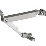 Combi uitzetter wegdraaibaar 215mm mat nikkel ongelakt