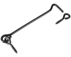 Windhaak met schroefoog 5.25 x 160 mm verzinkt zwart