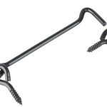 Windhaak met schroefoog 4.0 x 100 mm verzinkt zwart