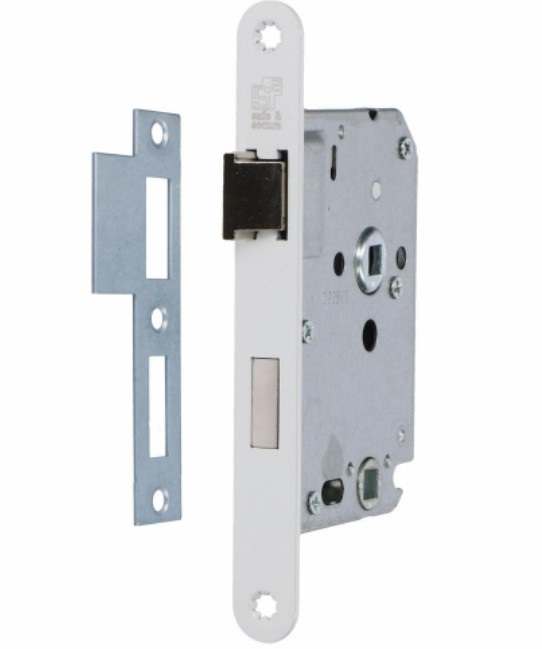 S2 vrij- en bezetslot BSW12WC met wit gelakte voorplaat