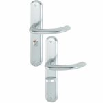 Hoppe Deurklink Marseille op Schild WC63/8 Aluminium F1