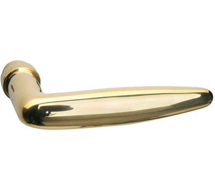 Deurklink Dudok messing ongelakt