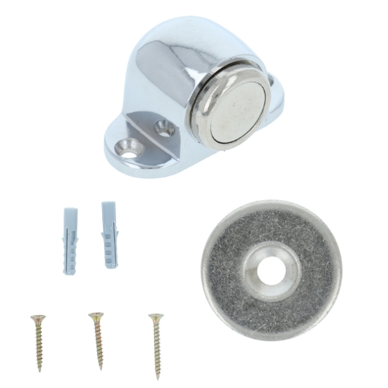 AMIG Deurstopper magnetisch chroom 44x40 mm - Afbeelding 3