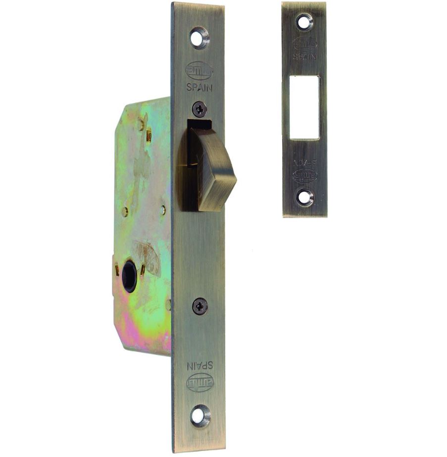 AMIG Insteekslot met haakschoot antiek brons