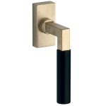 Draaikiepgarnituur Bauhaus ebben messing antiek