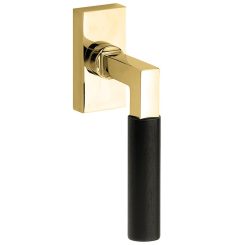 Draaikiepgarnituur Bauhaus ebben messing ongelakt