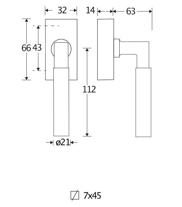 Draaikiepgarnituur Bauhaus ebben glans nikkel - Afbeelding 2
