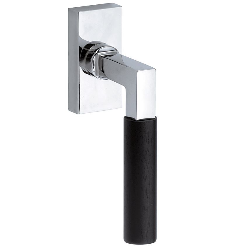 Draaikiepgarnituur Bauhaus ebben glans chroom