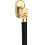 SKG2 Draaikiepgarnituur afsluitbaar Bauhaus ebben/ovaal messing ongelakt