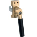 SKG Raamsluiting Met Sluitplaat Rechts Bauhaus ebben messing antiek