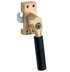 SKG Raamsluiting Met Sluitplaat Rechts Bauhaus ebben messing antiek