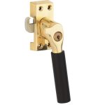 SKG Raamsluiting Met Sluitplaat Rechts Bauhaus ebben messing ongelakt