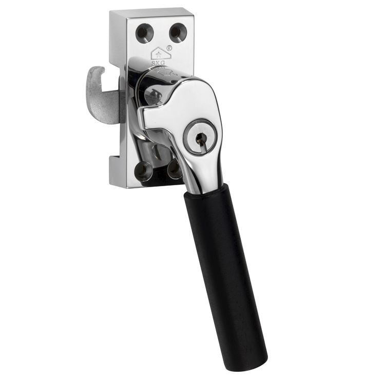 SKG Raamsluiting Met Sluitplaat Rechts Bauhaus ebben glans nikkel