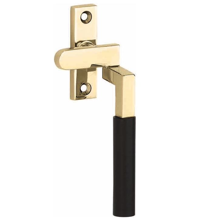 Raamboom Met Sluitplaat Rechts Bauhaus ebben messing ongelakt