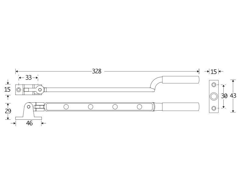 Uitzetijzer Bauhaus ebben glans chroom - Afbeelding 2