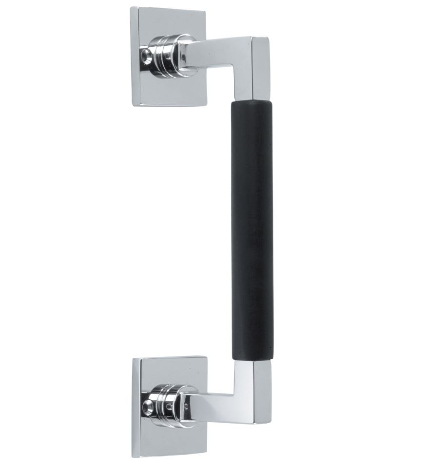 Deurgreep Bauhaus ebben vierkant rozet 600 mm glans chroom