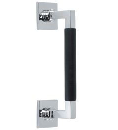 Deurgreep Bauhaus ebben vierkant rozet 300 mm glans chroom