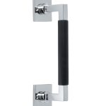 Deurgreep Bauhaus ebben vierkant rozet 182 mm glans chroom