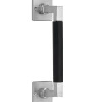 Deurgreep Bauhaus ebben vierkant rozet 182 mm mat nikkel ongelakt