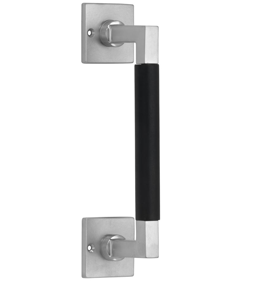 Deurgreep Bauhaus ebben vierkant rozet 182 mm mat nikkel ongelakt