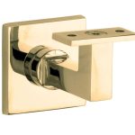 Leuninghouder Bauhaus M10 vlak messing ongelakt